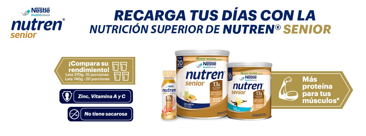 Recarga tus días con la nutrición superior de Nutren Senior
