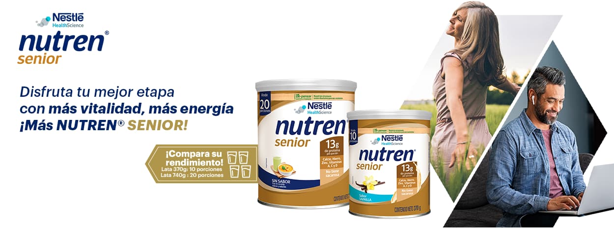 Disfruta tu mejor etapa con más vitalidad, más energías ¡Más NUTREN SENIOR!