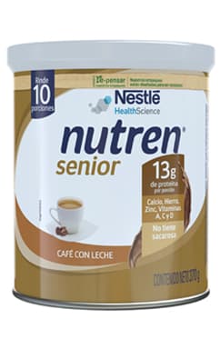 Lata de Nutren senior sabor café con leche de 370 gramos