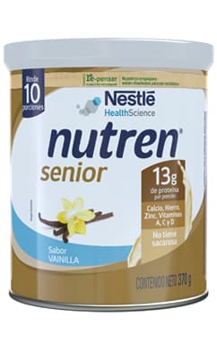 Lata de Nutren senior vainilla de 370 gramos