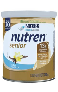 Lata de Nutren senior sabor vainilla de 740 gramos