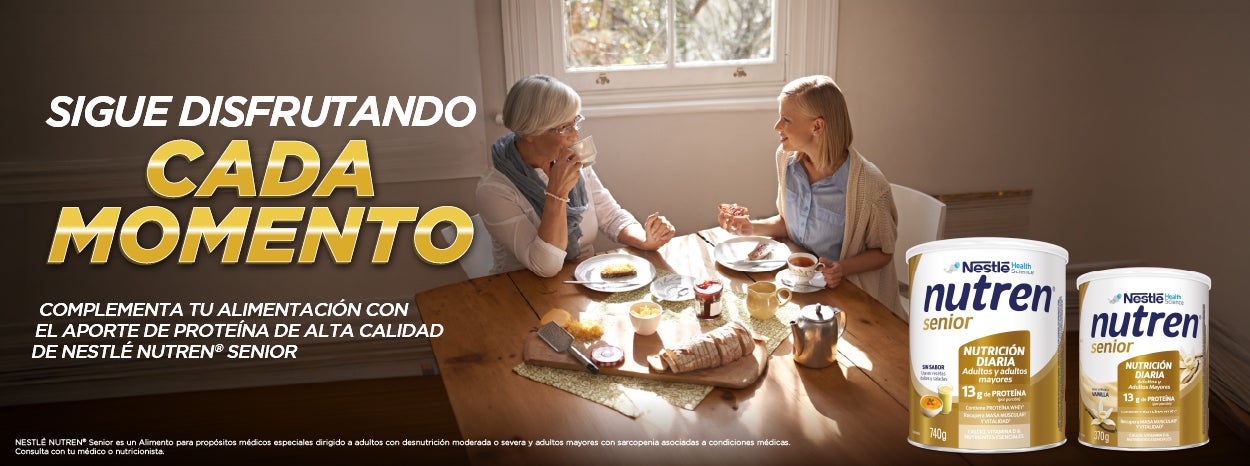 ¡Llénate de proteína con Nutren Senior para tener músculos y huesos fuertes!