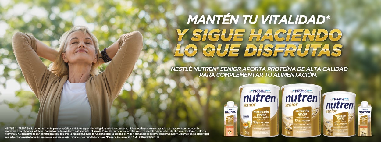 Disfruta tu mejor etapa con más vitalidad, más energías ¡Más NUTREN SENIOR!