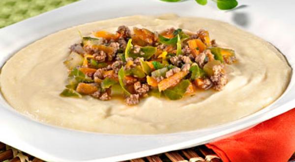 Polenta NUTREN Senior con carne y espinaca