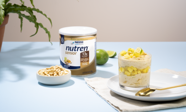 CREMA NUTREN SENIOR DE MANÍ CON RALLADURA DE LIMÓN Y PIÑA